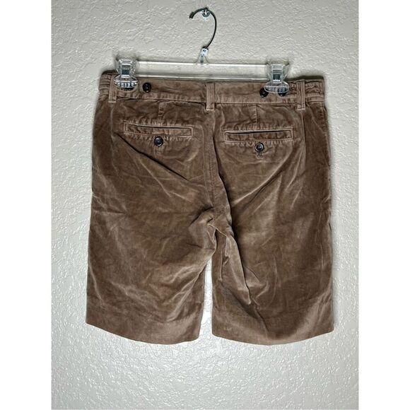 Gap velvet khaki low rise Bermuda shorts with trouser pockets - size 2 - Picture 3 of 6